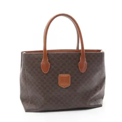 セリーヌ CELINE トートバッグ マカダム ダークブラウン PVCコーティングキャンバス レザー マカダム トートバッグ レディース Used Bのサムネイル