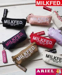 ペンケース 筆箱 ミルクフェド MILKFED ペンシルケース ブランド ポーチ STENCIL LOGO PENCIL CASE 103213054005 黒 ブラック 白 ホワイト レッド 赤 シンプル おしゃれ ブランド