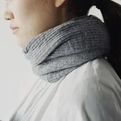 memeri メメリ スヌード ネックウォーマー レディース メンズ ニット おしゃれ 軽い 薄手 暖かい 2重 巻き 二重 ニット ウール 毛 日本製 グレー