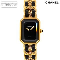 シャネル CHANEL プルミエール Mサイズ H0001 ヴィンテージ レディース 腕時計 ブラック 文字盤 ゴールド ウォッチ 90224877