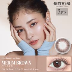 【安心のメーカー直販】envie アンヴィ マンスリー メリムブラウン （2枚入り）  カラコン マンスリー 送料無料 度なし