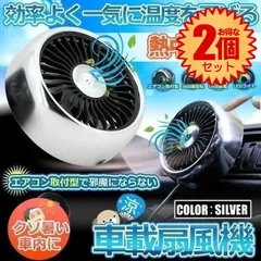 【2個セット】 車載 扇風機 車用 サーキュレーター 車用ファン USBファン エアコン口取付型 強風 小型 車内 車 熱中症対策 暑さ対策 風量3段階 エアコン 吹き出し口 角度調節 LEDライト USB 車中泊 便利 冷房 ドレスアップ カー用品