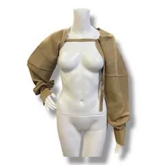 参考上代13750円 未使用品 MAISON SPECIAL Cocoon Sleeve Knit Bolero コクーンスリーブニットボレロ メゾンスペシャル 21232365202 キャメル F 298A1のサムネイル