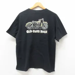 XL/古着 半袖 ビンテージ Tシャツ メンズ 00s バイク 胸ポケット付き コットン クルーネック 黒 ブラック 25may12 中古