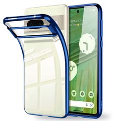 【数量限定】薄型 TPU ピクセル7 カバー クリア スマホケース 耐衝撃 ケース スリム 透明 7 シリコン 黄変防止 Pixel ストラップホール付き Pixel7 Google ケース ブルー
