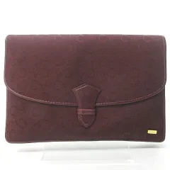 セリーヌ CELINE 希少 美品 ヴィンテージ クラッチバッグ セカンドバッグ ハンドバッグ Cロゴ 馬車柄 ジャガード デッドストック オールド 赤 レッド ボルドー 0309 ECR17のサムネイル
