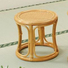今枝商店 藤ラタンスツール 昭和レトロ 丸椅子 ラタンチェア 籐家具