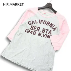 H.R.MARKET ハリウッドランチマーケット 春夏 プリント★ 7分袖 カットソー Tシャツ Sz.3 メンズ グレー 日本製のサムネイル