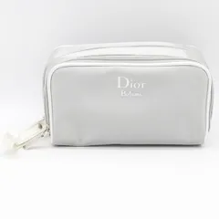 良品 クリスチャンディオール ポーチ バッグ ファブリック シルバーカラー セカンドバッグ メイクポーチ ブランド小物 2000000 NSK MST