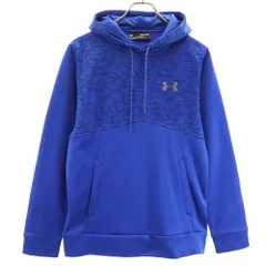 UNDER ARMOUR アンダーアーマー 長袖 パーカー SM 青 裏起毛 プルオーバー メンズ 古着