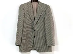 バーバリー　BURBERRY　メンズ　テーラード　ジャケット　ウールシルク　上質　チェック柄　AB6号サイズ  匿名配送　送料無料