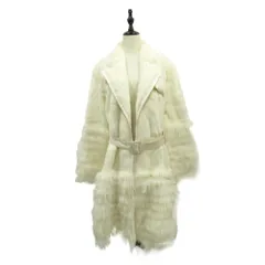 極美品✨ ミンク　毛皮 ロングコート　ティアード　ドッキング　フレア　ゆったり 極美品✨ ミンク毛皮 ロングコートティアードドッキングフレア