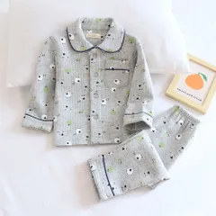 ☆ ヒツジ ☆ 120cm ☆ キッズルームウェア nakrw6000 ルームウェア キッズ 上下セット パジャマ 部屋着 寝巻 寝間着 寝巻き ナイトウェア 長袖 ロングパンツ 長ズボン 厚手 セットアップ 上下 子供 子ども こども