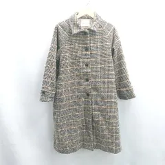 ◇ ⊇ PEACE ピース 柄あり 長袖 ロングコート サイズF ベージュ系 レディース E  【1503060043530】