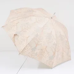 傘 PAUL&JOE SISTER　ポール&ジョー 傘 USED美品 ボタニカル ツリー&リーフ バックプリント ベージュ×グリーン B2111