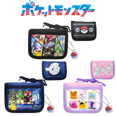【新品】ポケモン 財布 ウォレット ラウンドファスナー RFウォレット 子供 キッズ キャラクター ポケットモンスター POKEMON ピカチュウ モンスターボール ブラック ネイビー パープル