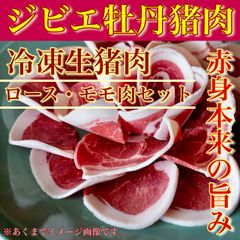 【肉屋横丁】＜ジビエセット＞●牡丹猪ロース・モモ肉　スライス各100gパック（合計200g）お試し限定セール☆使い切りパック☆炭火焼肉ジンギスカン焼肉牡丹鍋すき焼きカレー最適 長崎県対馬産 お試し品コスパ最強！宴会パーティー 送料無料