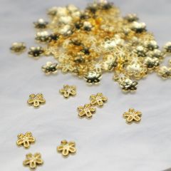 ネイルパーツ 100個 花 ゴールド かわいい パーツ デコパーツ 着物 前撮り