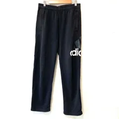 (^w^)b adidas アディダス ジャージ ロングパンツ コットン配合 長ズボン スポーツ 運動 トラック トレーニング ボトムス ランニング ラフ スポーティ ブラック 黒 メンズ 男性 サイズ M