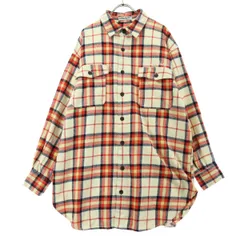RODEO CROWNS WIDE BOWL ロデオクラウンズワイドボウル タータンチェック柄 長袖 コットンシャツ F レッド系 フラップポケット メンズ 古着