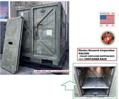 【米軍放出品】専用棚板付きミニコンテナ 道具箱 工具箱 サバゲー ミリタリー USMC PALCON 世田谷ベース 秘密基地 収納庫(E)☆YC1BM