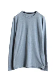 【お得なクーポン配布中!】 US企画 ノースフェイス テリー クルー 長袖 Tシャツ メンズ M 古着 アウトドア ストレッチ ロンT カットソー ヘビーウェイト 無地 シンプル