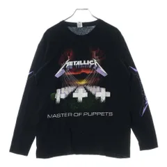 NO BRAND (ノーブランド) METALLICA MASTER OF PUPPETS メタリカ マスターオブパペッツ 両面プリント ロングスリーブ クルーネック長袖Tシャツ カットソー ブラック