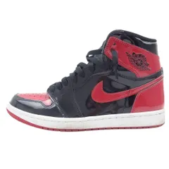 NIKE AIR JORDAN ナイキ ジョーダン 555088-063 AIR JORDAN 1 RETRO HIGH OG PATENT BRED エアジョーダン レトロ ハイ オージー パテント ブレッド ハイカット スニーカー【中古】