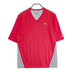 サイズ：XL UNDER ARMOUR アンダーアーマー  異素材切替 半袖Tシャツ  レッド系 [240101483121] ゴルフウェア メンズ ストスト