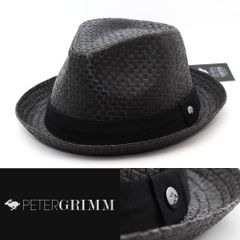 フェドラハット 帽子 中折 Peter Grimm ピーターグリム Carlo ブラック PGF3738-BLK 天然素材 TOYO 西海岸 USA カリフォルニア