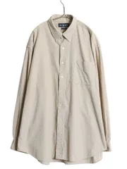 【お得なクーポン配布中!】 90s ラルフローレン 細畝 コーデュロイ 長袖 ボタンダウン シャツ メンズ XXL オールド ポロ 大きいサイズ 長袖シャツ ポケット付き 無地