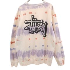 ステューシー バックロゴ 長袖 スウェット トレーナー L アイボリー系 STUSSY メンズ