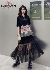 【LycoAn】Tシャツワンピース＆シアードレス /ワンピ/キャミソール/2点セット　【KBT】