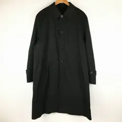 COMME CA COLLECTION/コムサコレクション　コットン/ステンカラーコート　サイズ3〈黒/BLACK〉日本製　裏地キュプラ/Made in Japan 管NO.WA23-23