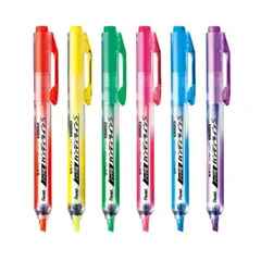 【選べる３本セット】ぺんてる　ノック式　蛍光ペン　ハンディラインS　SXNS15