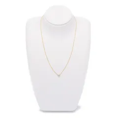 ティファニー/TIFFANY　バイザヤード シングル ダイヤモンド ペンダント ネックレス　ダイヤモンド0.22ct. VVS2 I 3EX　K18YG　41.2cm　鑑定書付【中古】　H-158496