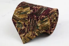 ジャンニ・ヴェルサーチ ブランド ネクタイ シルク 総柄 伊製生地 PO  メンズ ワインレッド Gianni Versace 【中古】