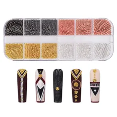 【特価セール】ネイル ブリオン ネイルパーツ ブリオン メタルブリオン 4色 ゴールド シルバー ローズゴールド ブラック ブリオンパーツ ネイルリシェ ネイル ジェルネイル レジン 大容量タイプ 金属パーツ（A）