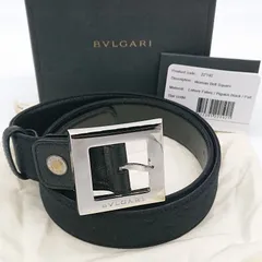 美品✨BVLGARI ブルガリレザーキャンバスロゴベルト99-3.5