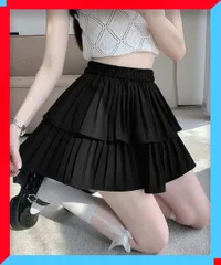 新品 フリルティアード ミニスカート レディース ハイウエスト 膝上 無地 着やせ 春 夏 お洒落 美脚 【送料無料】