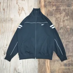 Asics アシックス ワンポイント 刺繍ロゴ ハイネック ジャージ トラックジャケット トラックトップ 90s 古着 VINTAGE メンズ サイズ L MH59