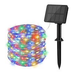 cshare LEDイルミネーションライト ソーラー LED ストリングライト ソーラー充電式 イルミネーションライト 100LED 10m ソーラーライト 屋外 IP65防水 8点灯モード フェアリーライト クリスマスツリーライト ソーラーライト 屋外  1