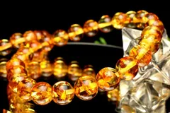 バルト海産◇天然琥珀 バルティックアンバー　7mm　ブレスレット 1個売り パワーストーン 天然石 _BG4965-7