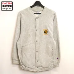 90s USA製 vintage Champion カレッジ スナップカーディガン リバースウィーブスウェット メンズ 表記Mサイズ