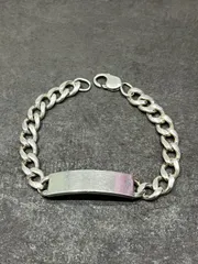 β激レア・ヴィンテージ【ティファニー 刻印925 シルバー 喜平 IDブレスレット 51.48g】ON00005