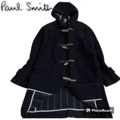 極美品】Paul Smith 幾何学柄 トグル 異素材MIX ダッフルコート-