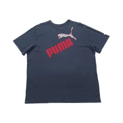 PUMA プーマ ビッグロゴ プリント Ｔシャツ ネイビー XXL　B202507