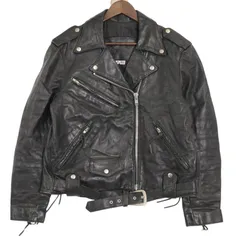 USA製 HARLEY DAVIDSON ハーレーダビッドソン ダブルライダースジャケット レザージャケット バイクウェア(レディース L) 中古 古着 A3967