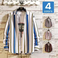 ストライプシャツ 長袖 メンズ カジュアルシャツ 長袖シャツ 大きいサイズ トップス 通勤 お兄系 紳士服 ビジネス シャツ 30代nuol606