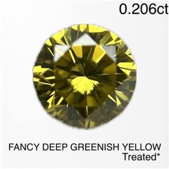 【新品】FANCY DEEP GREENISH YELLOW Treated* ダイヤモンドルース